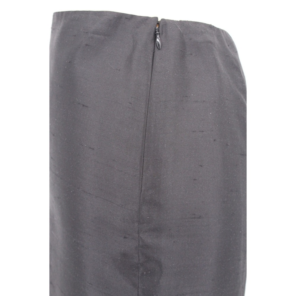 CARLISLE‎ Silk Skirt size 4 Pencil Straight Black Textured lined VTG - Picture 4 of 14